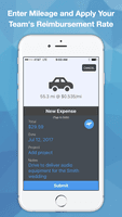 Screenshot of Easily track mileage and apply your company's mileage reimbursement rate