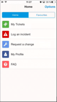 Screenshot of Use Selfservice on Mobile Device