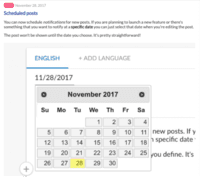 Screenshot of Schedule posts