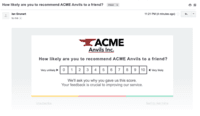 Screenshot of Ask Inline email survey