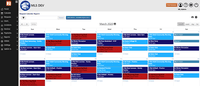 Screenshot of District calendar view - events can be custom color coded.