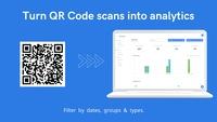 Screenshot of Turn QR Code scans into analytics.  Filter by date, groups and more.