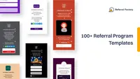 Screenshot of templates Of pre-built referral programs