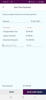Screenshot of Invoice management