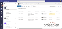 Screenshot of Pro-Sapien EHS Software integrates with Microsoft Teams for employees to submit any actions