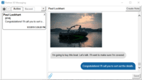 Screenshot of Built-in text messaging