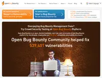 Screenshot of Open Bug Bounty home page