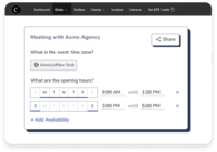 Screenshot of Let leads and clients book a time of their convenience using the Meeting Scheduler