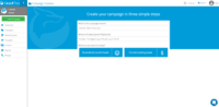 Screenshot of Main view to start creating a marketing campaign