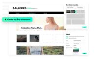 Screenshot of Customize and edit your digital showrooms, highlighting your latest collection or campaign
