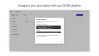 Screenshot of Test suites can be integrated with any CI/CD pipeline