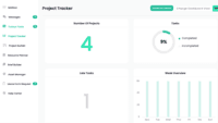 Screenshot of Project Tracker - This Dashboard gives you the ultimate overview of the studios  or individual workflows.