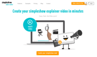 Screenshot of Create your explainer videos in minutes.