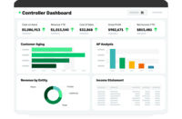 Screenshot of Real-Time Reporting: Real-time reporting with up-to-minute financials across multiple business dimensions. Show only the metrics that matter based on the user viewing the dashboard.