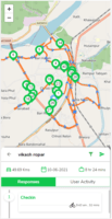 Screenshot of Route optimization and planning for specific field agents