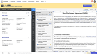 Screenshot of a native document editor with real-time collaboration capabilities, exhaustive formatting options, and advanced document assembly for contract authoring.