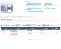 Screenshot of Manage assets via the web interface