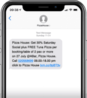 Screenshot of Bulk SMS marketing campaigns
For promotions or special events, a list can be selected from the database, and a message can be composed and scheduled.