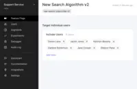 Screenshot of Dashboard - Feature Flag New Search