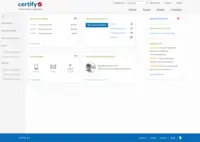Screenshot of Certify Homepage - User interface for all users that includes a quick view of their expenses, pending expense reports and approval requests.