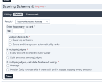 Screenshot of Scoring Scheme Wizard