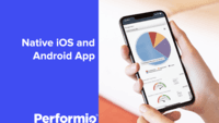 Screenshot of Performio is a Web App but also has a native Mobile App for iOS and Android users, so when reps are out in the field they can access data on their phones.