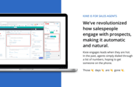Screenshot of We’ve revolutionized how salespeople engage with prospects, making it automatic and natural. Kixie’s core benefit for agents lies in its ability to touch leads when they are engaged. In the past, agents simply dialed through a list of numbers, hoping to get someone on the phone. Those 👏 days 👏 are 👏 gone 👏. There are more ways to communicate than ever. People are busier than ever. Kixie helps break through the noise and close deals.