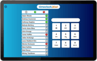 Screenshot of Timeclock with T9 filter enabled
