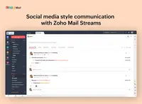 Screenshot of Zoho Mail Streams