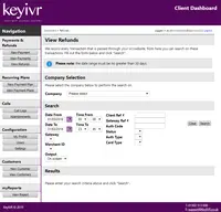 Screenshot of Key IVR - View Refunds