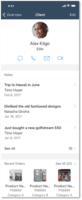Screenshot of Mobile app client