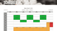 Screenshot of Embedded Schedules