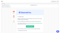 Screenshot of Kissmetrics Campaigns allow you to engage your user with automated behavior-based emails when it is most effective