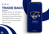 Screenshot of Globally, there is an increasing problem of trade bag waste. Developed an app and website using ReactNative to help take care of tradie bag waste quickly, easily, and affordably is what the tradie waste removal service aims at. https://bit.ly/44BhRCb