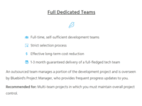 Screenshot of Select the Preferred Outsourcing Model - Dedicated Teams