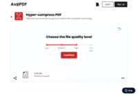 Screenshot of You can choose the file quality level desired (low, medium, high, very high) depending on the use of your document (sending by email, sharing on the Web, archiving...).