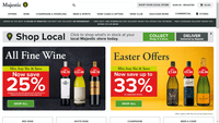Screenshot of Majestic Wine UK E-commerce Website