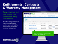 Screenshot of Entitlements, Contracts & Warranties