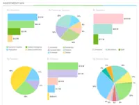 Screenshot of Uptempo's Insights dashboards help marketers zero in on any budget dimension and investigate investments and ROI across teams, regions, channels, and time.