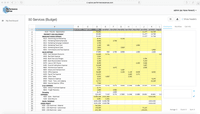 Screenshot of Enter your budget in web or excel