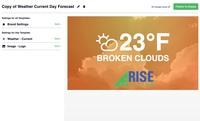 Screenshot of Rise Vision in-app weather template editor