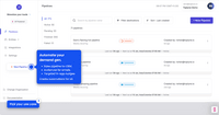 Screenshot of Demand gen automation

Automated demand gen workflows like sales pipeline for CRM, the audience for marketing emails, and targeted in-app nudges can be created from the Toplyne dashboard