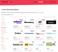 Screenshot of The Online Store with more than 105 000 media outlets.