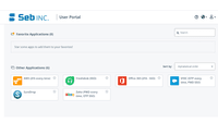 Screenshot of SafeNet Trusted Access User Portal - The SafeNet Trusted Access User Portal provides a dashboard of all user applications and an overview of the required authentication method.