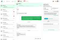 Screenshot of Recruitery Built In Chat Function