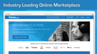 Screenshot of the Voices online marketplace for voice talent