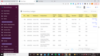 Screenshot of Inventory Ledger