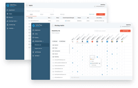 Screenshot of SaferPass Teams console provides Admins with intuitive dashboard where they can configure settings, policies and manage and monitor employees, add/remove users and create Groups.