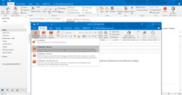 Screenshot of Emails can be encrypted and have classifications applied within the Outlook environment at the click of a button.