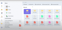 Screenshot of file sharing platform